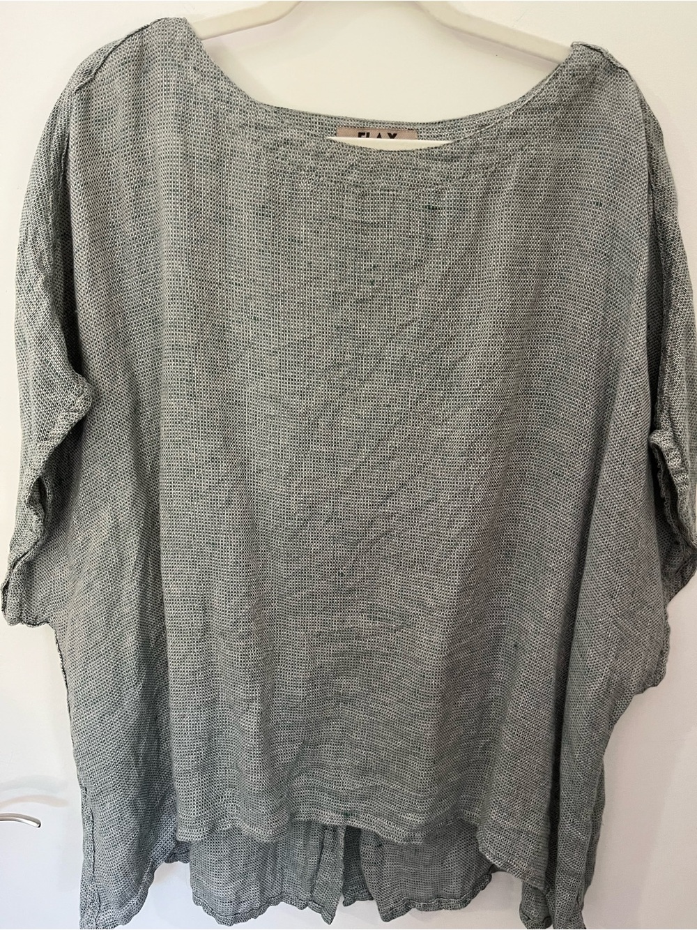 Flax 100% Linen Top in Sage green
